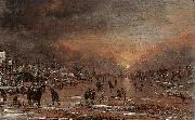 Aert van der Neer Sports on a Frozen River Spain oil painting reproduction